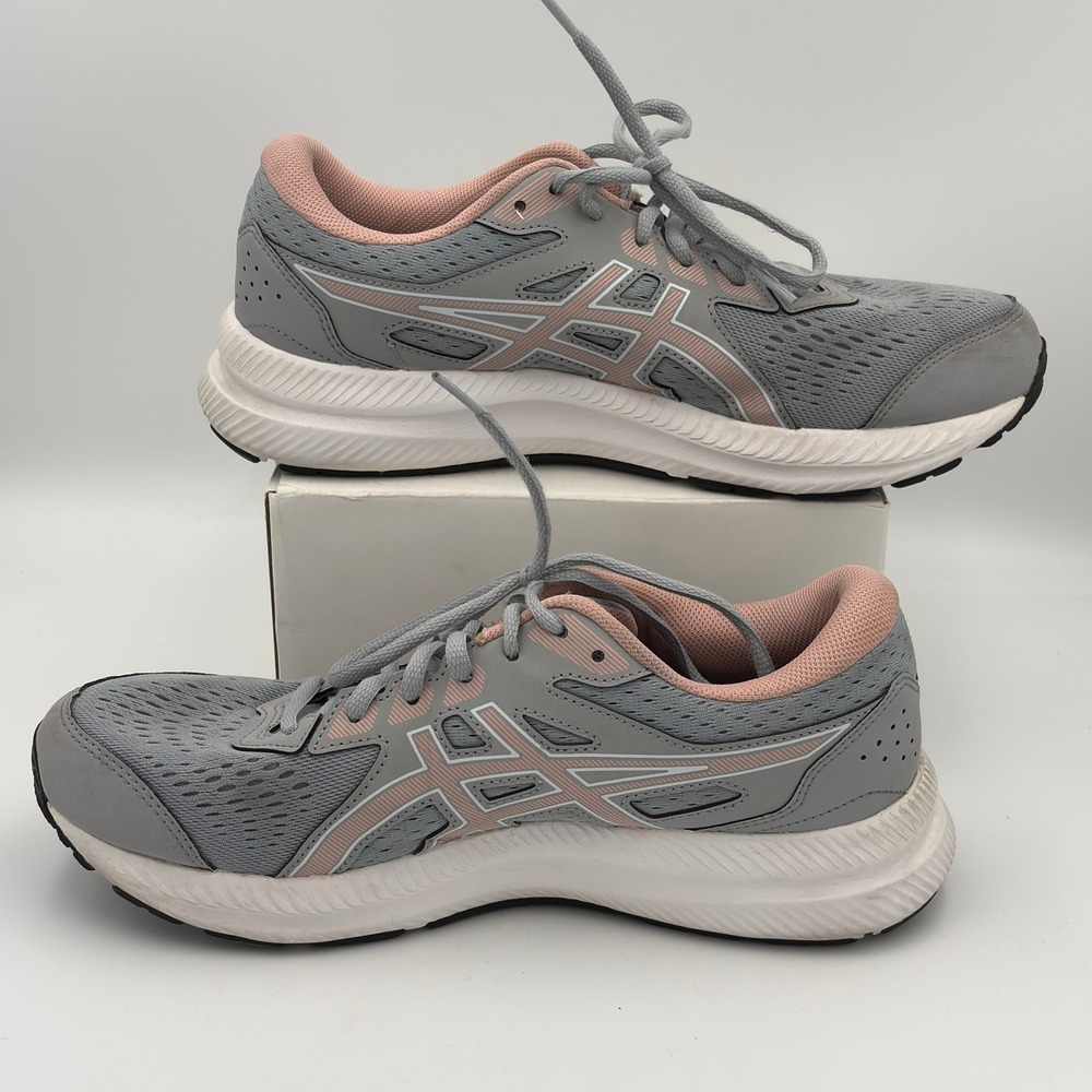 Asics Ortholite Grey Pink Mesh Running Shoes Sneakers Womens Athletic - Picture 8 of 14